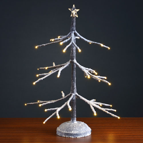 Lighting snow fir tree bonsai