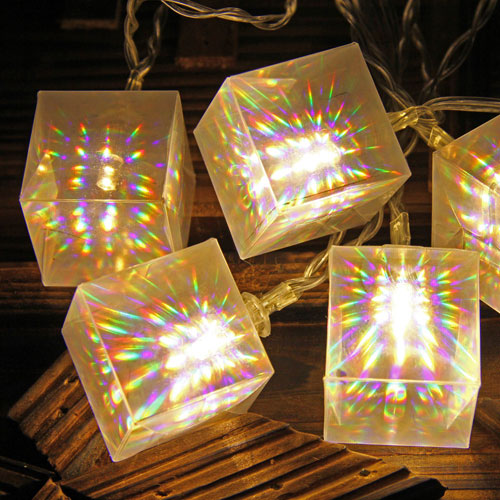 10 leds decorative string lights with square pvc decoration